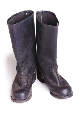 Güzel ve farklı bir konu. Güzel ve özgün bir görünüm ve arka plan üzerinde ilginç erkek, acımasız ve askeri kirsa siyah bot tabanı beyaz izole arka planda ile.