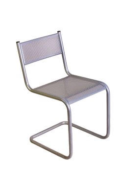 Güzel ve farklı bir konu. Güzel ve özgün bir görünüm ve bir ilginç, yaratıcı ve tasarımcı ofis ve ev metal sandalye beyaz izole arka planda arka plan.