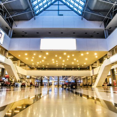 Novosibirsk, Rusya - 4 Ocak 2018: yeni yıl iç sergi merkezinin büyük salonunda.