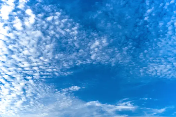 Vacker Himmel Med Moln Vackra Dagtid Och Ljusa Blå Och — Stockfoto