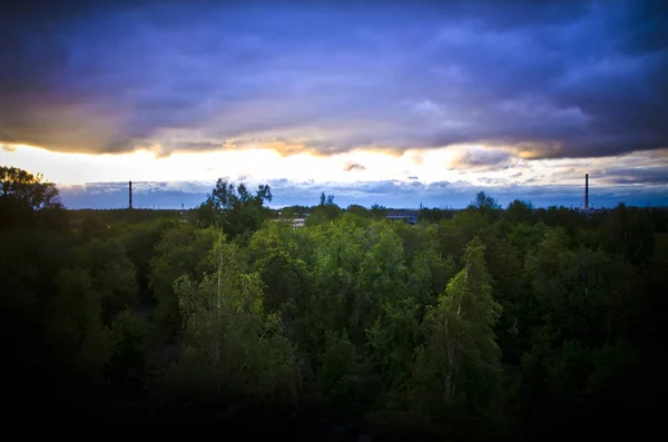 Vacker Himmel Med Moln Vacker Morgon Eller Kväll Färgglada Stormiga — Stockfoto