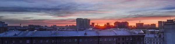 Nádherné Originální Panorama Nádherné Majestátní Panorama Městská Krajina Střechy Domy — Stock fotografie