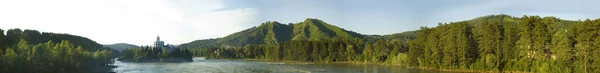 Güzel Özgün Panorama Temiz Güzel Görkemli Manzara Dağ Dağlar Ormanlar — Stok fotoğraf