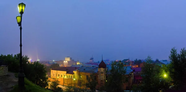 Schöner Hintergrund Und Blick Panorama Und Landschaft Der Stadt Tomsk — Stockfoto