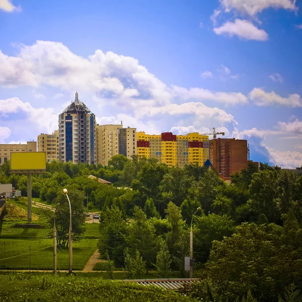 Nowosybirsk Rosja Lipca 2009 Piękne Tło Widok Krajobraz Panoramę Miasta — Zdjęcie stockowe