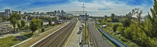 Novosibirsk Rusland September 2016 Mooie Achtergrond Landschap Uitzicht Panorama Van — Stockfoto