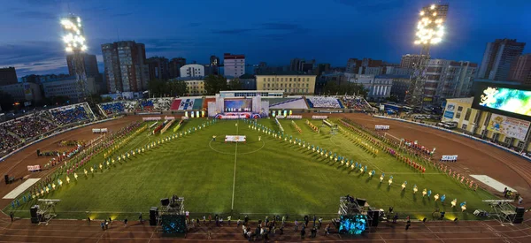 Novosibirsk Rusko Června 2013 Krásné Zázemí Zobrazení Krajina Panorama Sportovní — Stock fotografie