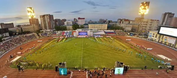 Novosibirsk Rusko Června 2013 Krásné Pozadí Zobrazení Krajina Panorama Sportovní — Stock fotografie