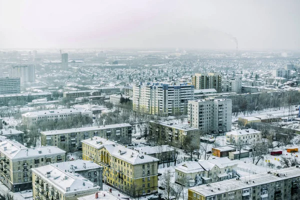 Красивый Фон Вид Пейзаж Панорама Сверху Города Центра Столицы Улиц — стоковое фото