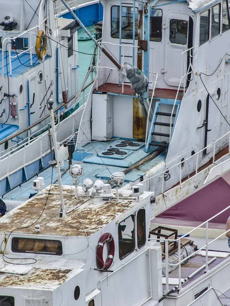 Mooie Achtergrond Landschap Uitzicht Panorama Van Boten Schepen Boten Het — Stockfoto