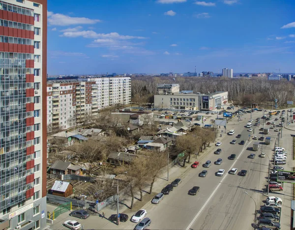 Novosibirsk Rusland April 2014 Mooie Achtergrond Mening Landschap Panorama Van — Stockfoto