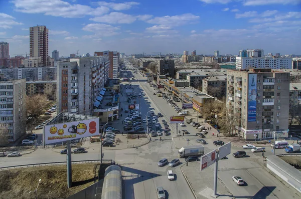 Novosibirsk Rusland April 2014 Mooie Achtergrond Mening Landschap Panorama Van — Stockfoto