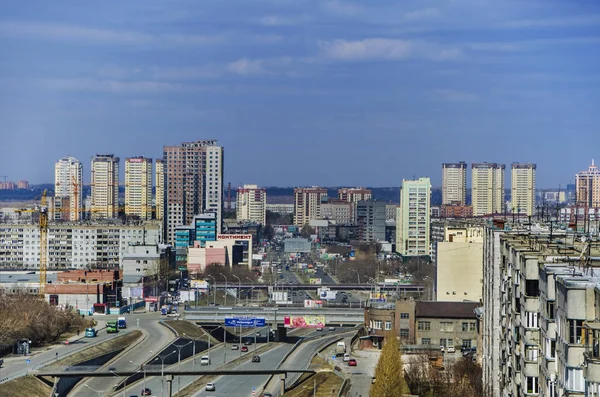 Nowosybirsk Rosja Kwiecień 2014 Piękne Tło Morze Krajobraz Panorama Miasta — Zdjęcie stockowe