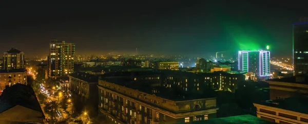 Mooie Achtergrond Landschap Uitzicht Panorama Van Nacht Stad Hoofdstad Van — Stockfoto