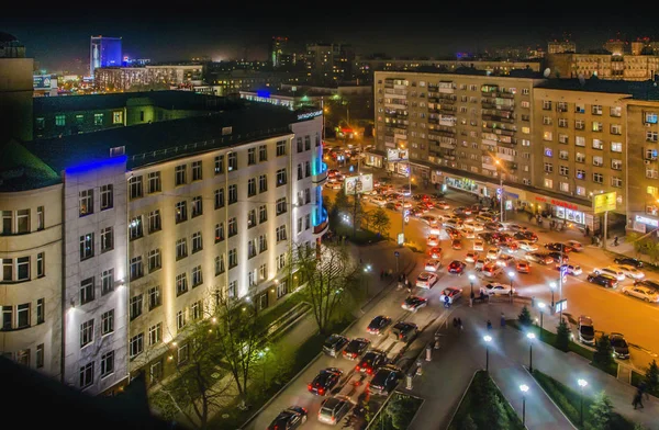 Novosibirsk Rusya Mayıs 2015 Güzel Arka Plan Görünümü Manzara Gece — Stok fotoğraf