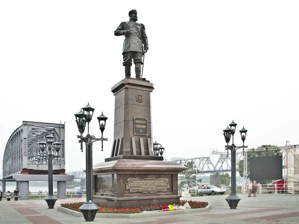 Novosibirsk Rusia Junio 2012 Hermoso Fondo Vista Paisaje Del Monumento —  Fotos de Stock
