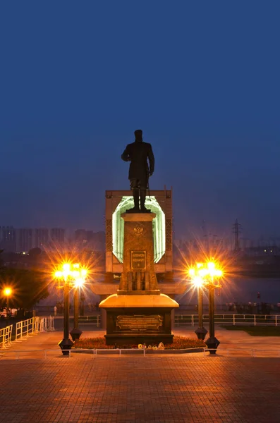 Novosibirsk Rusia Junio 2012 Hermoso Fondo Vista Paisaje Del Monumento —  Fotos de Stock