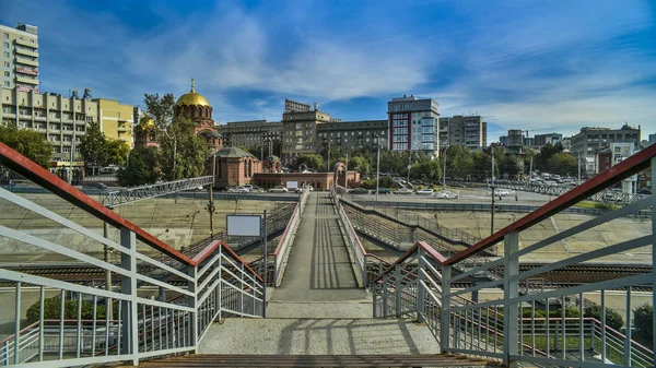 Novosibirsk Rússia Setembro 2016 Bela Vista Fundo Paisagem Panorama Estação — Fotografia de Stock