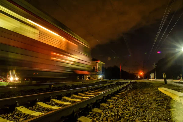 Piękny Widok Tło Krajobraz Panorama Stacji Kolejowej Stacji Fartuch Ruchu — Zdjęcie stockowe