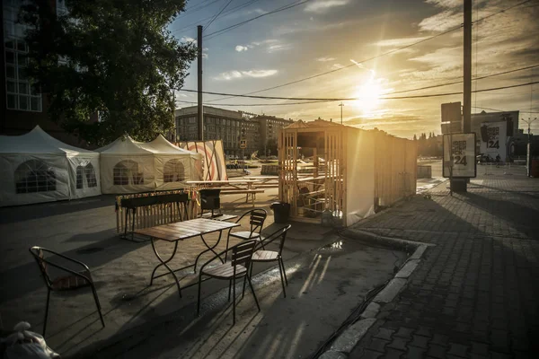 Schöner Blick auf die Stadt. — Stockfoto