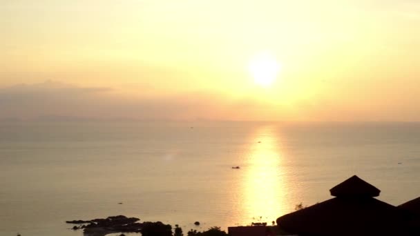 Tajlandia Zachód Słońca Ocean Panorama — Wideo stockowe