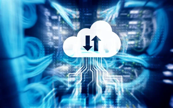 Veri Depolama Teknolojisi Bulut Internet Kavramı — Stok fotoğraf