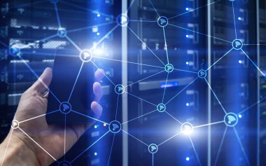 Modern sunucu Oda zemin üzerine Wi fi ağ Soyut yapı. Modern sunucu Oda zemin üzerine Wi fi ağ Soyut yapı. Modern sunucu Oda zemin üzerine Wi fi ağ Soyut yapı. Wi fi ağ Soyut yapı üzerinde modern sunucu ro