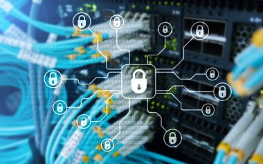 Siber güvenlik, veri koruma, bilgi gizliliği. Internet ve teknoloji kavramı.