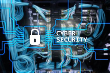 Siber güvenlik, bilgi Gizlilik ve veri koruma kavramı sunucu üzerinde arka plan oda. Siber güvenlik, bilgi Gizlilik ve veri koruma kavramı sunucu üzerinde arka plan Oda.