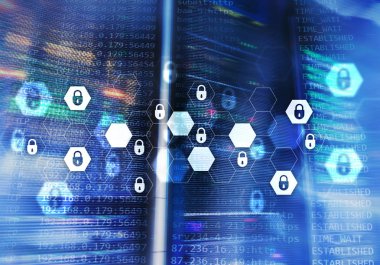 Siber güvenlik, veri koruma, bilgi gizliliği. Internet ve teknoloji kavramı.