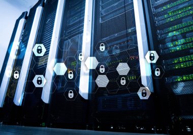 Siber güvenlik, veri koruma, bilgi gizliliği. Internet ve teknoloji kavramı.