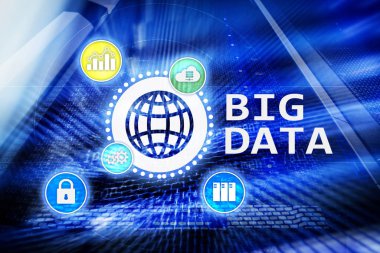 Bulut veri depolama kavramı sunucu Oda arka plan üzerinde. Bulut veri depolama kavramı sunucu Oda zemin üzerine.