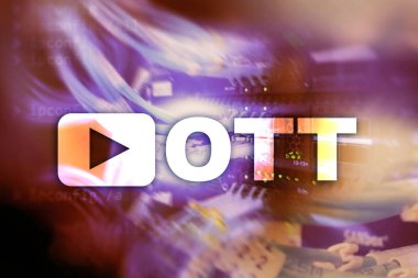 OTT, IPTV, video streaming over the internet. OTT, IPTV, video streaming over the internet. clipart