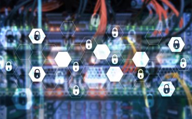 Siber güvenlik, veri koruma, bilgi gizliliği. Internet ve teknoloji kavramı.