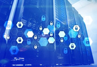 Siber güvenlik, veri koruma, bilgi gizliliği. Internet ve teknoloji kavramı.