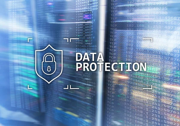 Data Protection Cyber Security Information Privacy Internet Technology Concept Server — Stock Photo, Image