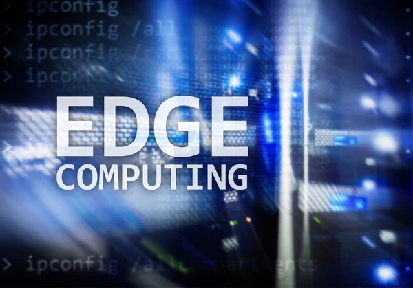 EDGE computing, internet and modern technology concept on modern server room background.EDGE computing, internet and modern technology concept on modern server room background.