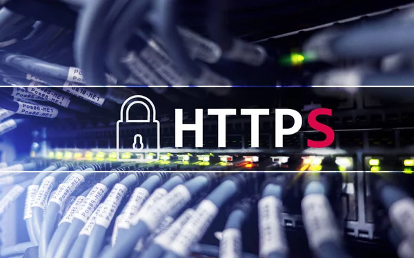 Https Secure Protokol Transfer Data Yang Digunakan Pada World Wide — Stok Foto