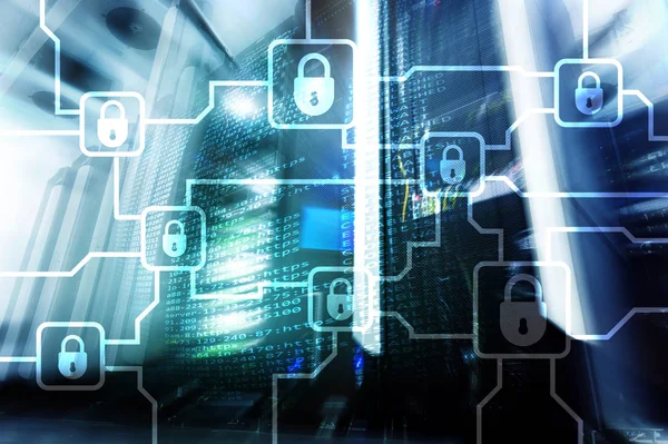 Blochain Informationsverschlüsselung Cybersicherheit Kryptowährung — Stockfoto