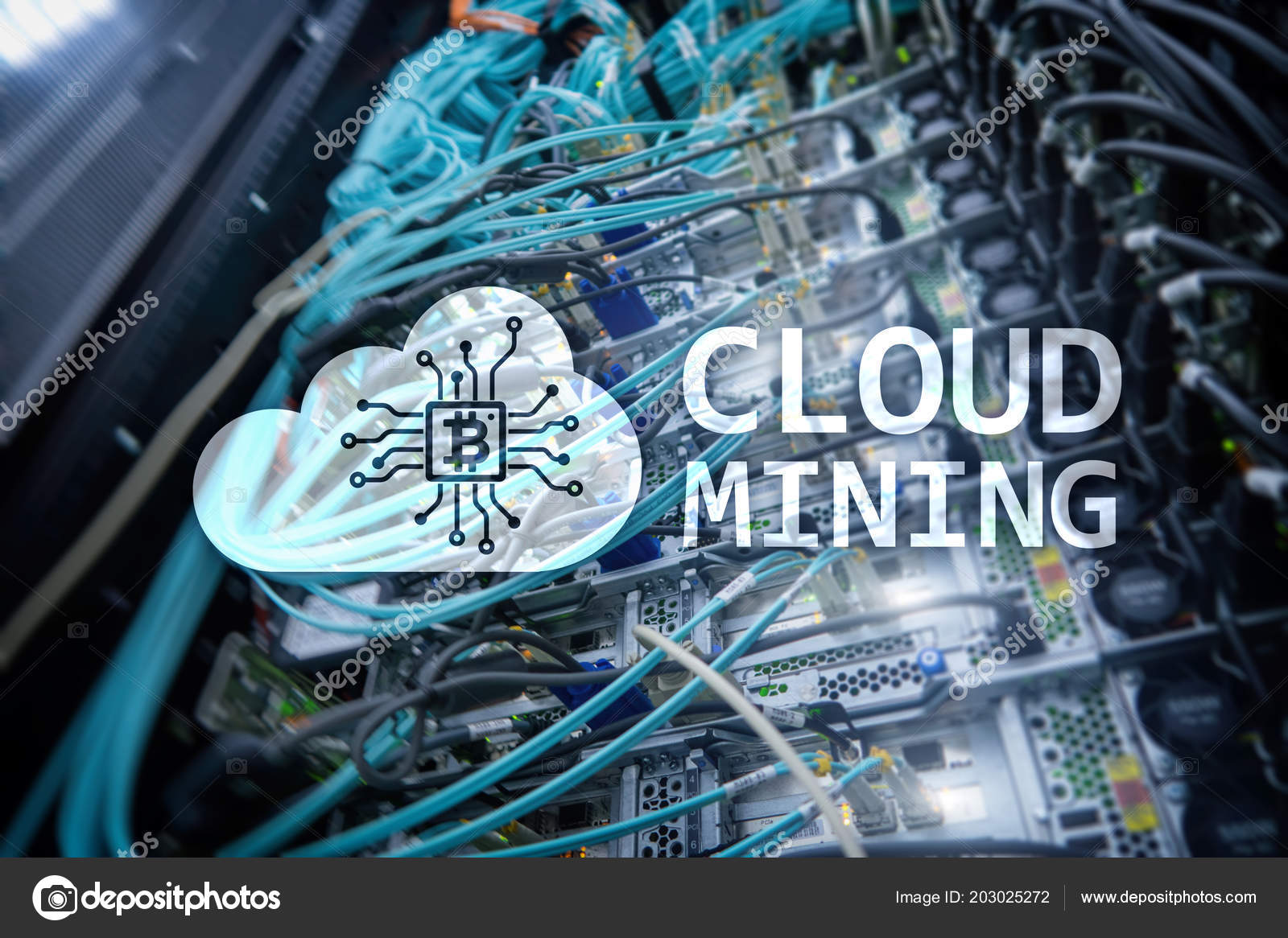 Cloud Computing Data Cryptocurrency Bitcoin Ethereum Mining Data - 