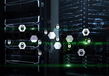 Siber güvenlik, veri koruma, bilgi gizliliği. Internet ve teknoloji kavramı.