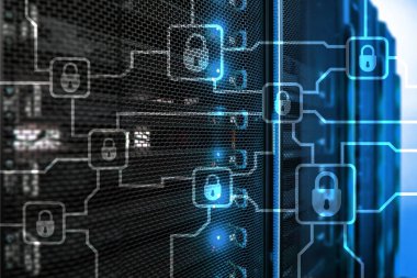 Blochain bilgi şifreleme. Siber güvenlik, kripto para birimi.