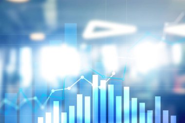 Finansal büyüme grafiği. Strateji konsept pazarlama satış artırın. Finansal büyüme grafiği. Satışları artırmak, pazarlama stratejisi kavramı.