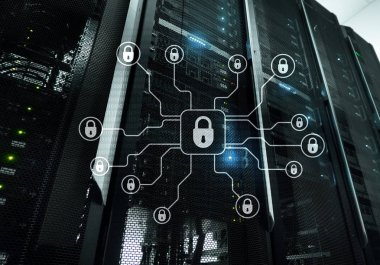 Siber güvenlik, veri koruma, bilgi gizliliği. Internet ve teknoloji kavramı.