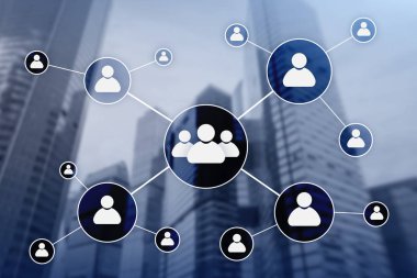 HR - insan kaynakları yönetimi kavramı bulanık iş merkezi zemin üzerine.