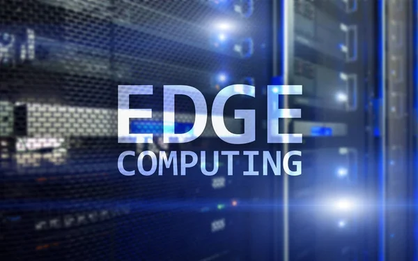Edge Konsep Komputasi Internet Dan Teknologi Modern Pada Latar Belakang — Stok Foto