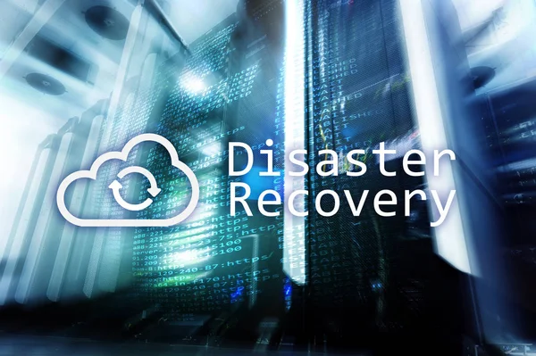 Disaster Recovery Data Loss Prevention Server Room Background — Stock Photo, Image