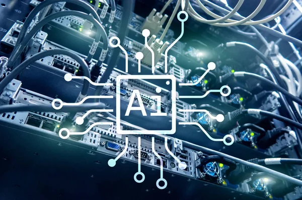 Искусственный Интеллект Автоматизация Современная Концепция Информационных Технологий Виртуальном Экране — стоковое фото