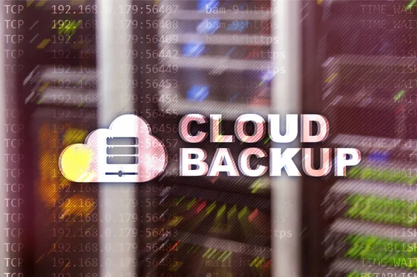 Cloud Back Server Gegevensverlies Voorkomen Cyberbeveiliging — Stockfoto