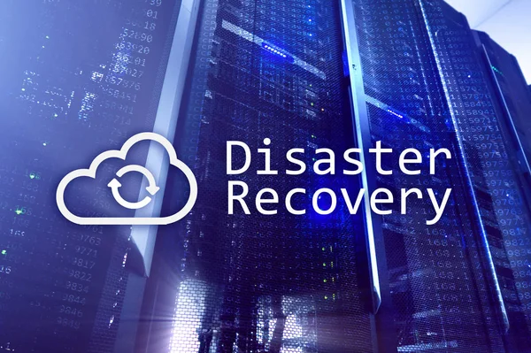 Disaster Recovery Data Loss Prevention Server Room Background — Stock Photo, Image